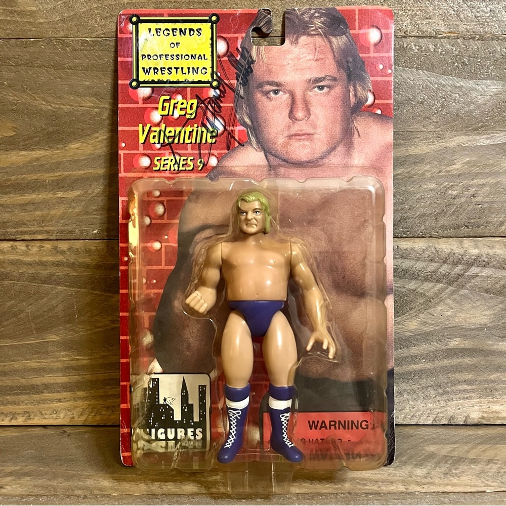 VTG 2000 Greg Valentine Signed Legends Pro Wrestling Collectible Figure HTF NIB